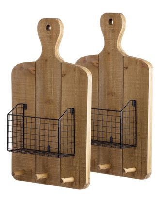 A&B Home Discontinued A&B Home Set Of 2 Ellery Wall Baskets