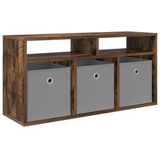 vidaXL Mueble Bajo Con Caj&oacute;n Roble Ahumado 87 X 27,5 X 43 Cm Vidaxl