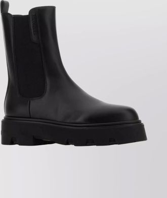 Moncler leather chelsea ankle boots