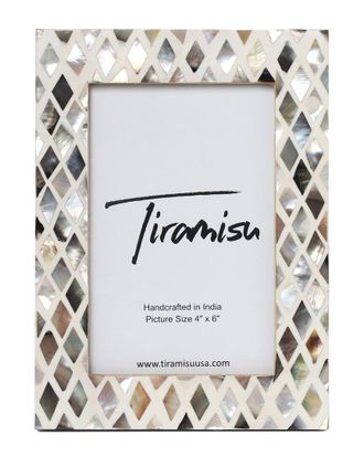 Tiramisu Mother Of Pearl Picture Frame- Diamond Pattern
