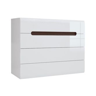 Petits Meubles C&oacute;moda 4 cajones lacado y madera paneles de mdf blanco