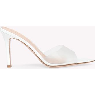 Gianvito Rossi Elle 85 Mules in White Plastic at Nordstrom, Size 34.5