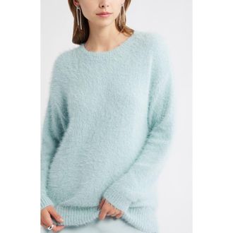 Open Edit Boyfriend Sweater in Blue Cloud at Nordstrom Rack, Size X-Large