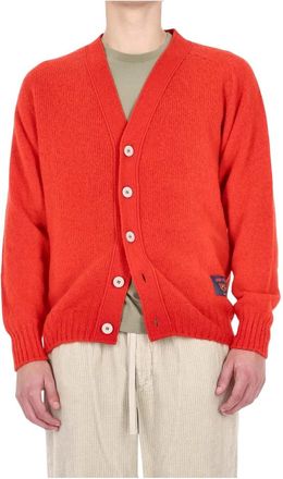 Howlin Cardigan Shaggy Bear - - Knitwear - Uomo - Rosso - M