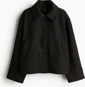 H&M Gefilzte Jacke - Schwarz
