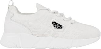 Philipp Plein Runner Sock Triangle Placca - unisex - Sneakers - Wit - 44 EU - Polyester - Schoenen