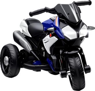 OEM Moto El&eacute;ctrica Infantil Con 3 Ruedas Con Bater&iacute;a 6v Recargable Funciones De M&uacute;sica Bocina Faros 86x42x52 Cm Negro Y Azul