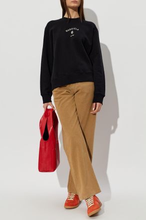 Maison Margiela Sweatshirt With Logo, Womens, Black