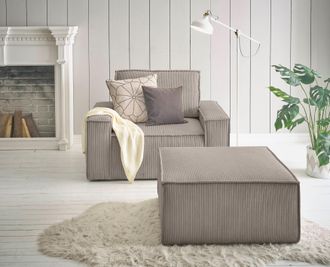 HOME AFFAIRE Sessel »SHERWOOD« Loveseat und Hocker im Set, passend zur Polster-Serie SHERWOOD