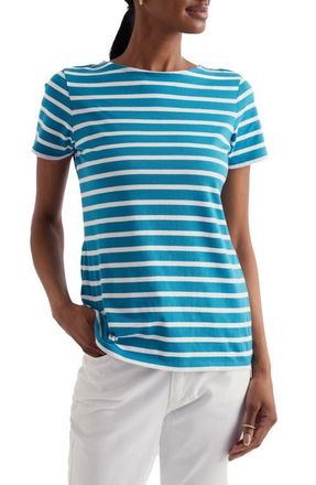 Seasalt Cornwall Sailor Stripe Organic Cotton T-Shirt in Breton Waterscape at Nordstrom, Size 10 Us