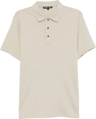Michael Kors logo-embroidered polo shirt - Neutrals