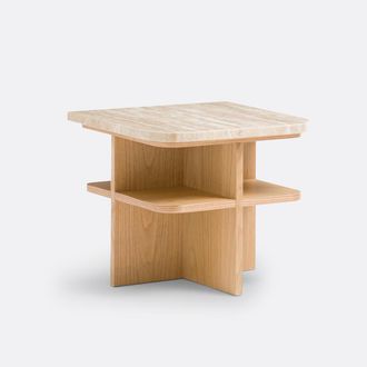 La Redoute Interieurs Nachtkastje, fineereik en travertijn, Caliste