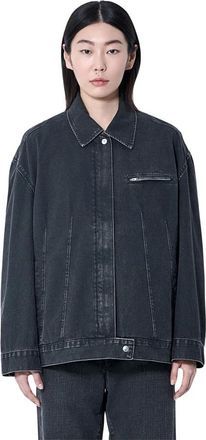 Our Legacy Jassen, Dames, Zwart, 2Xs, Denim, Japanese Denim Classic Collar Jacket