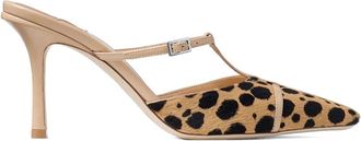 Jimmy Choo London 85mm Gloria t-strap mules - Marrone