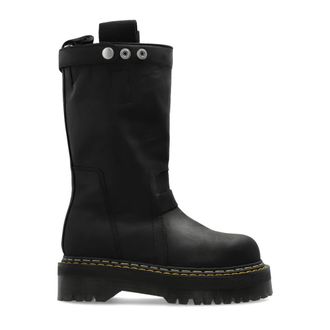 Rick Owens Quad Sole Pull On Boot - Heren - Schoenen - Zwart - Maat: 43 EU Leer