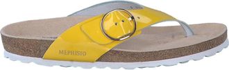 Mephisto Gele Leren Sandaal voor Dames - Dames - Slippers - Geel - 42 EU - Schoenen