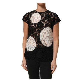 Dolce & Gabbana Dames, Tops, Zwart, Maat: M Katoen