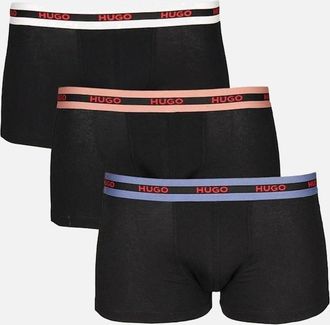 HUGO BOSS Mens HUGO 3-Pack Boxer Trunks, Black - Black/Black - Size: 32/34/35