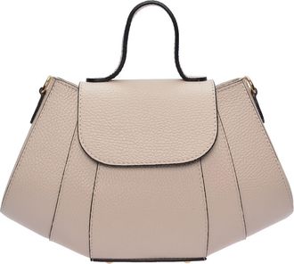 Luisa Vannini Beige Rundleer Tas