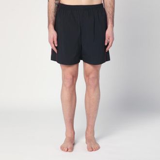 Balenciaga Black technical fabric short with logo