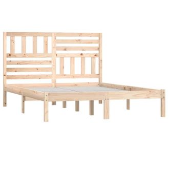 Berkfield Home Beautiful Bed Frame 120x190 cm Small Double Solid Wood Pine in Natural