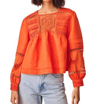Hunter Bell Celine Top In Cherry