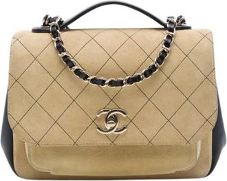 Chanel Pre-owned Satchel - Dames - Vintage Schoudertas - Beige - ONE Size - Leer - Vintage