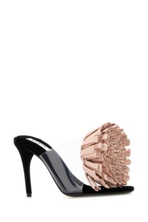 Alaia Womens Mules Pink Polyurethane Lamb Sandal