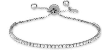 Luxenter 925 Sterling zilveren armband met gerhodineerde briljant zirkonia - Kileh