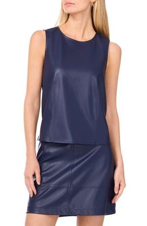 Vince Camuto Faux Leather Tank in Classic Navy at Nordstrom Rack, Size Xx-Large