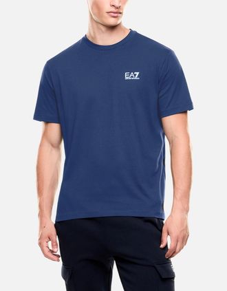 Armani Mens ARMANI EA7 8NPT18 Mens T Shirt Emporio Armani Short Sleeve Casual Cotton Tee Top - Navy - Size: 36