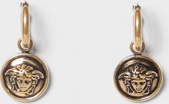 Versace Orecchini pendenti Medusa in metallo color oro con gancio