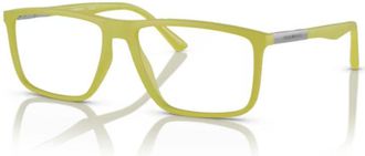 Emporio Armani 3221 Vista Rectangular Frame Eyeglasses with Silver Accents
