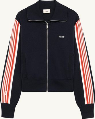 Autry KNITTED VISCOSE FULL ZIP JACKET WOMAN