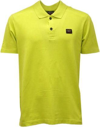 Paul & Shark Paul & Shark, Polo Shirts, male, Yellow, Size: XS Cotton Piqu&eacute; Polo Shirt with Iconic Badge