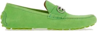 Ferragamo Gancini Ornament Driver Loafers, Size 9 EE