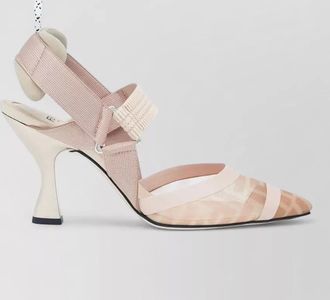 Fendi mesh slingback pumps
