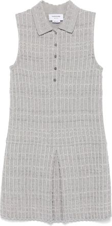 Thom Browne Abito corto con effetto jacquard - Grigio