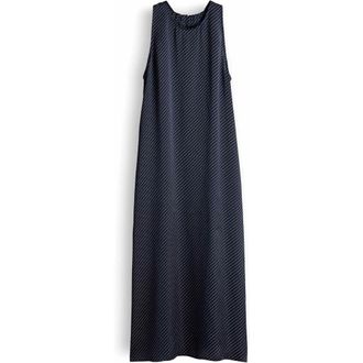 someday Quline Midi-jurk - Dames - Jurken - Blauw - Maat: L Satijn