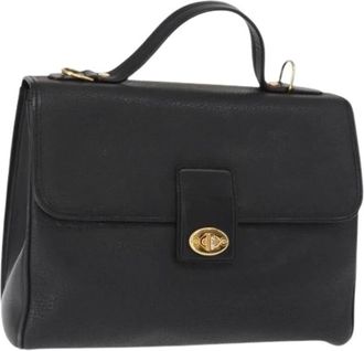 Gucci Pre-owned Handbags, female, Black, Size: ONE SIZE Pre-owned Vintage Leather Handbag