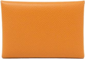 Herm&egrave;s Orange Epsom Leather Coin Purse/Coin Case (Pre-Owned)