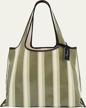 3.1 Phillip Lim Striped Canvas Market Tote Bag