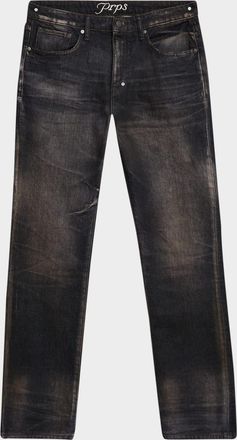 Prps Mens Underground Vintage Wash Straight-Leg Jeans