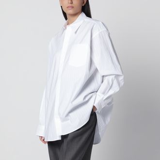 Ami Camicia bianca in popeline di cotone Large Fit