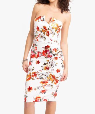 Black Halo Lena Sheath Midi Dress In Floral
