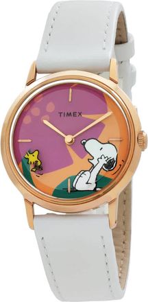 Timex Peanuts Marlin Hand Wind Snoopy Floral Ladies Watch TW2V91200