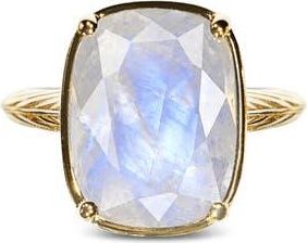 Sterling Forever Sterling Silver Elongated Cushion Stone Ring in Gold at Nordstrom, Size 10