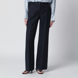 P.A.R.O.S.H. Blue viscose trousers