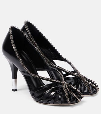 Chloé Chloé Leonie embellished leather pumps