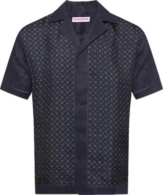 Orlebar Brown Maitan blouse met geometrische print - Blauw